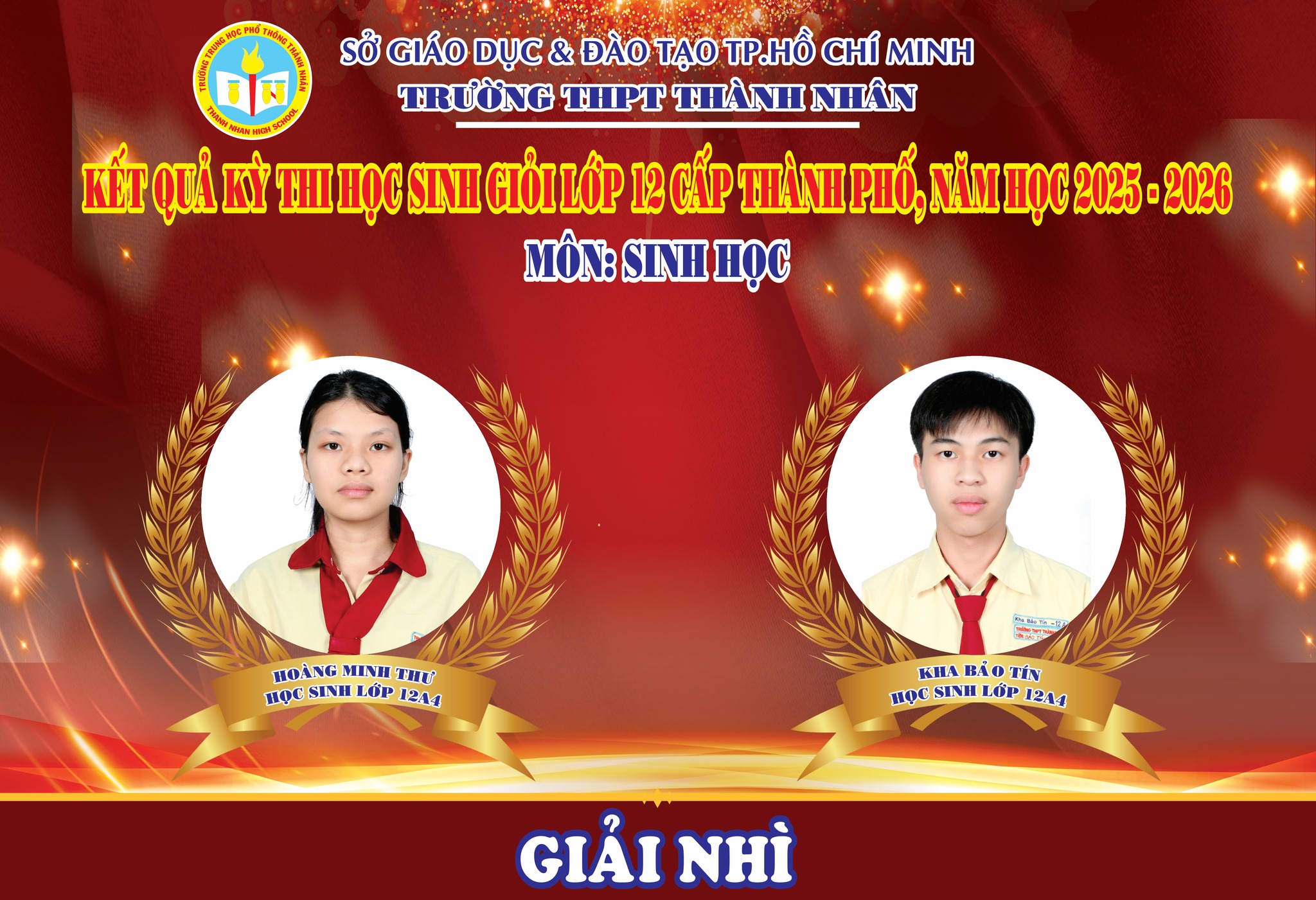 Gương mặt tiêu biểu – Học sinh đạt giải 4